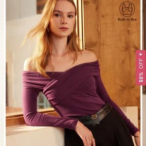 OGL Light Warm Criss Cross Off-Shoulder Brami Top